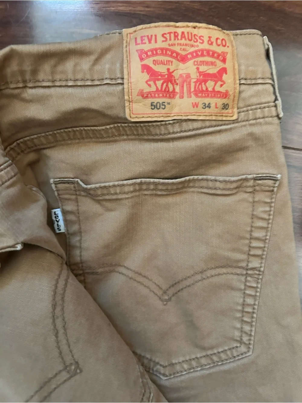 Levi Strauss Men's Slim Straight Tan Jeans